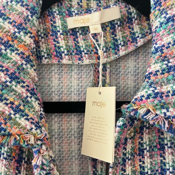 MAJE Renizam Multicolor Tweed Dress - NWT - Size 36 / Small - Picture 7 of 16